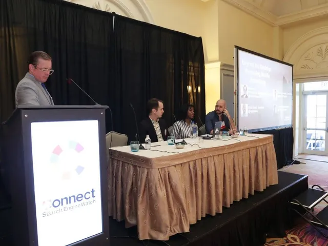 A panel on stage