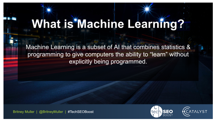 definition what is machine learning