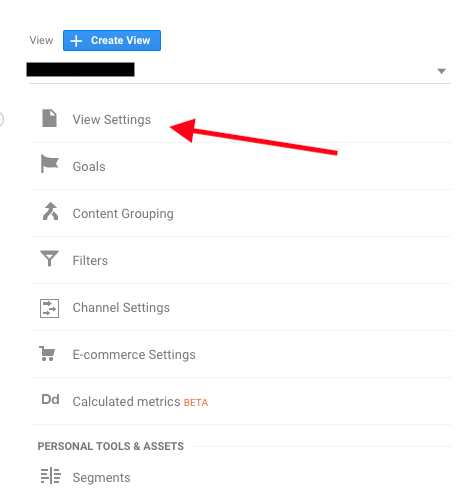 google analytics view settings