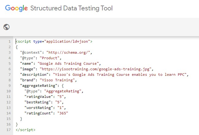 google's structured data testing tool