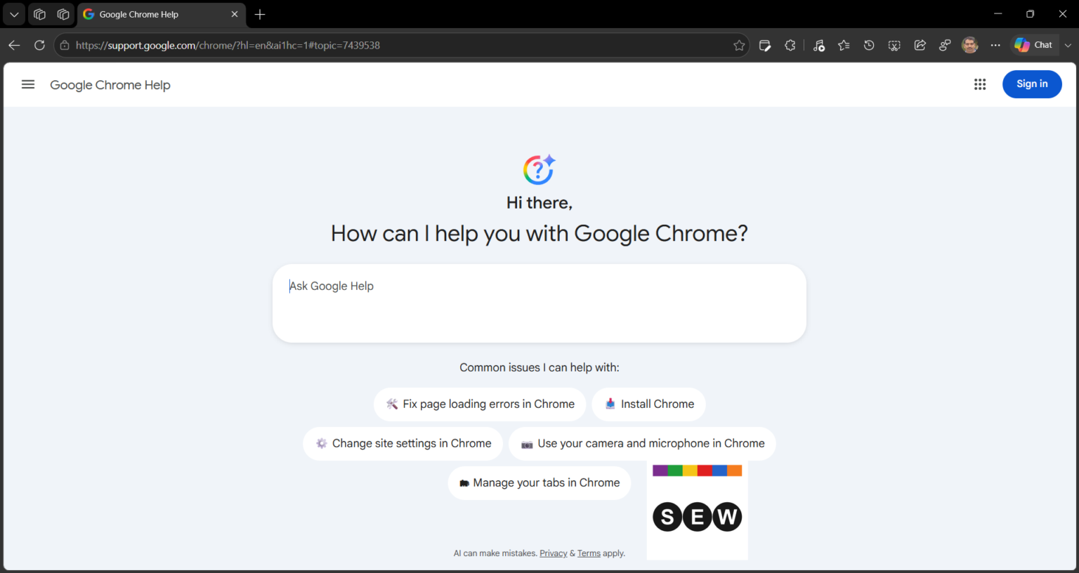 google-brings-search-style-ai-nswers-to-chrome-help-center-with-gemini