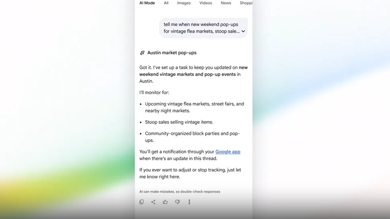 Google rolls out monitoring capabilities in AI Mode to everyone