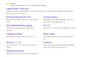 bing sitelink