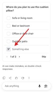google ai mode new follouw up
