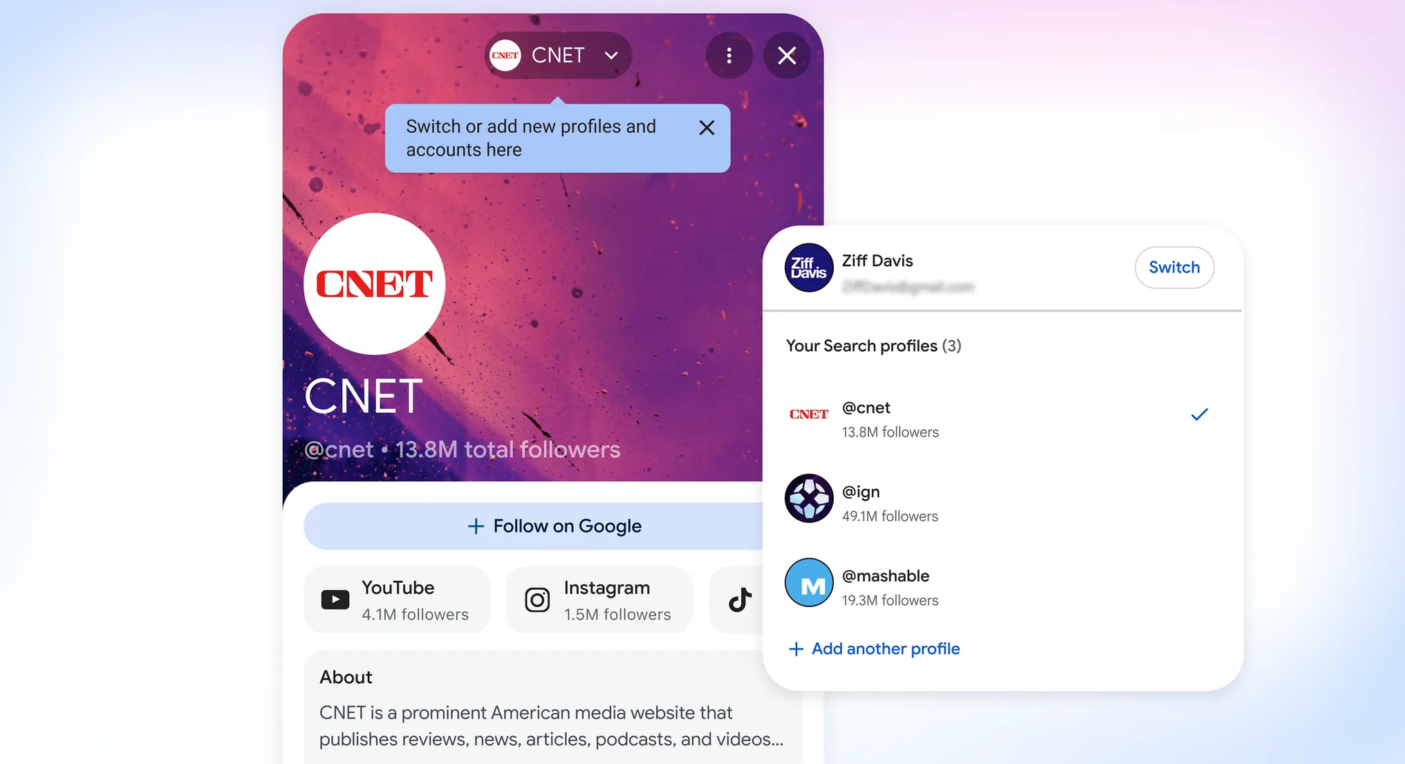 Google lowers Search Profiles to 10,000 followers, giving more publishers a way into Discover