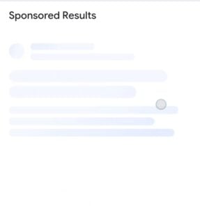 loading animation for sponsored results