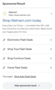new sitelink design for both organic and ad results