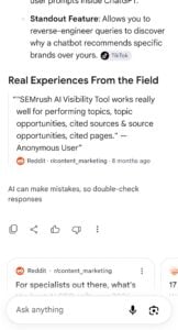 user perspectives results in AI Mode