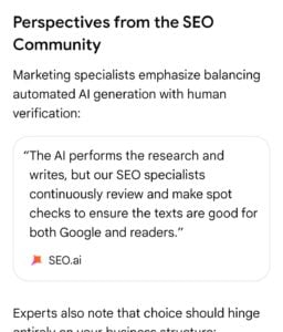 user perspectives results in AI Mode