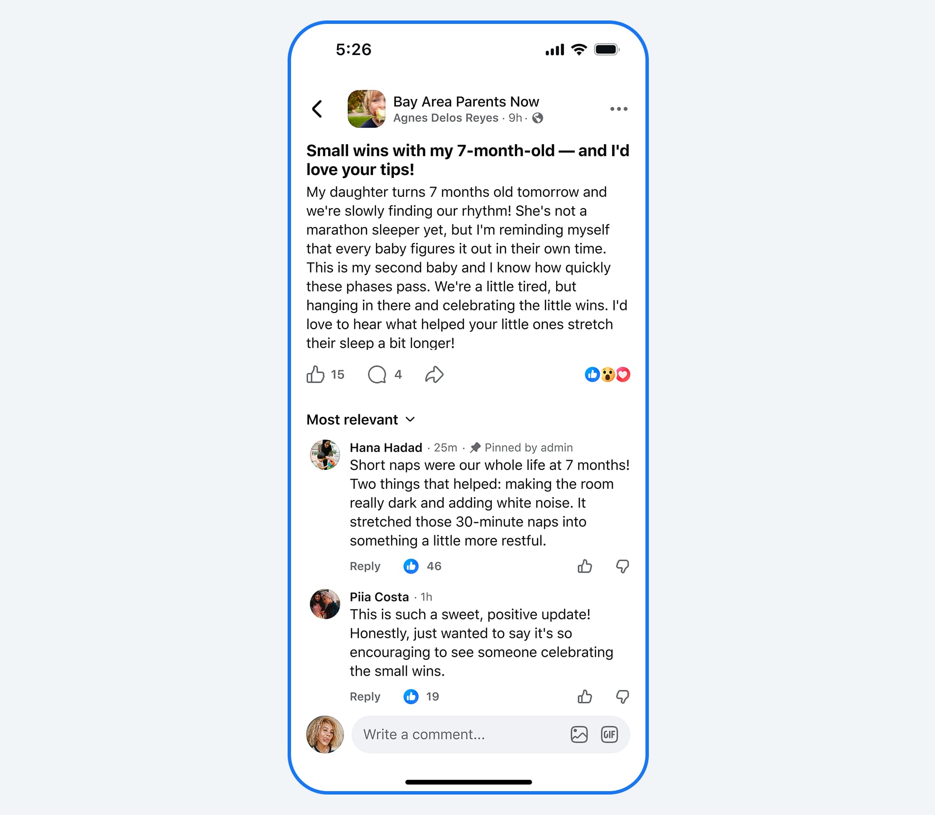 An administrator-pinned reply in Forum