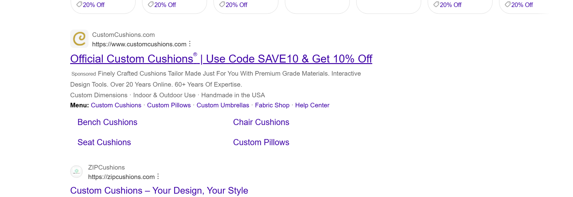 Bing tests menu links in search snippets