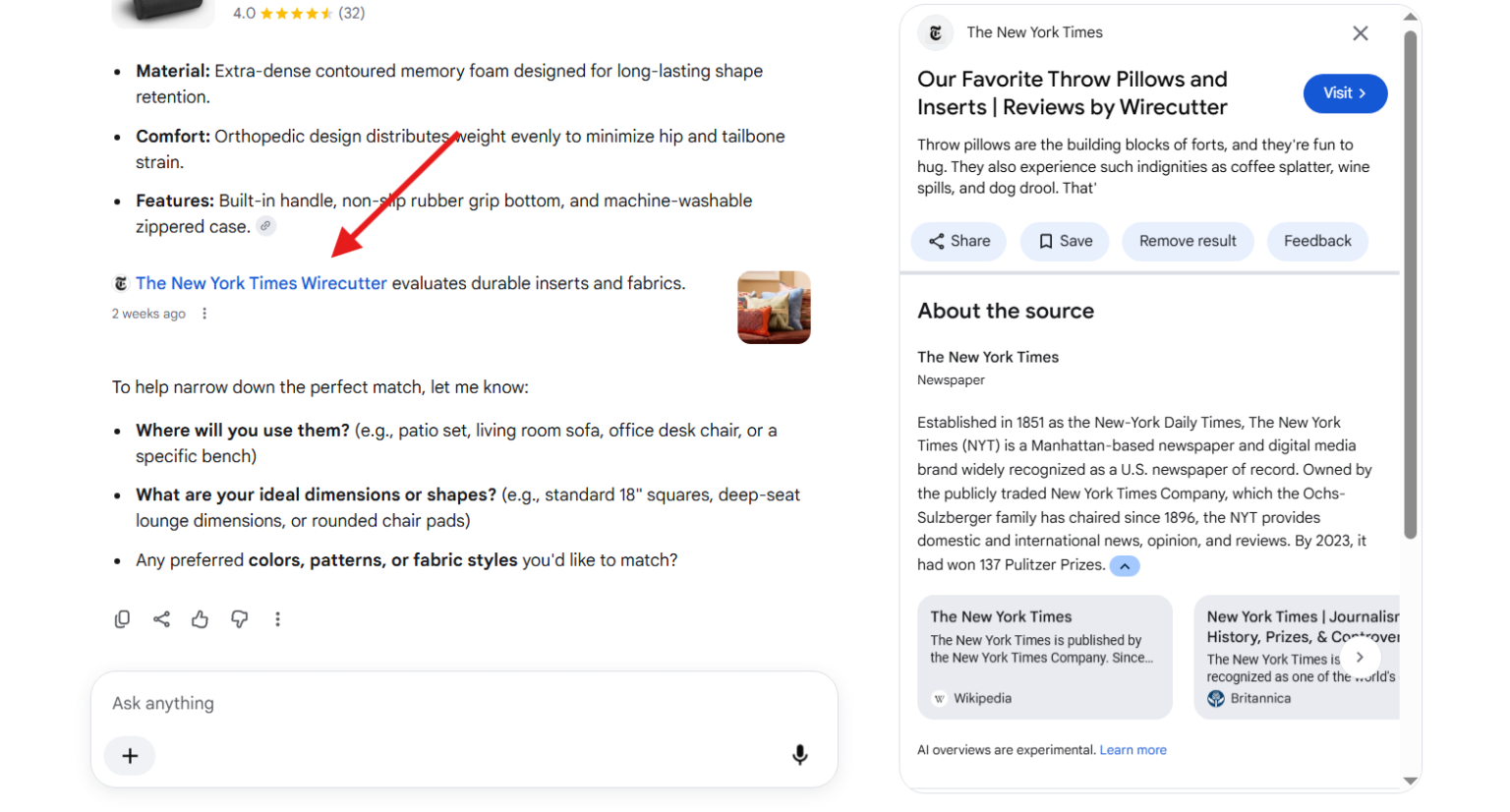 Google AI Mode shows new Further exploration section