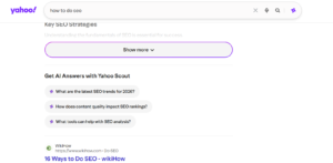 Get AI answers with Yahoo Scout