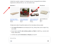 Google tests Sponsored and All products headings