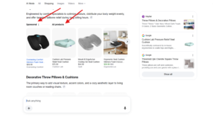 Google tests Sponsored and All products headings