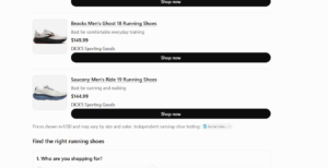 Shop now buttons