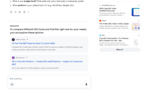 blue titles for ads at the bottom of AI Mode-1