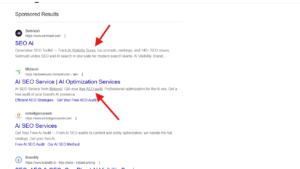 dotted underline in sponsored results