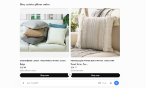 large product carousel with Shop now buttons