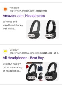 new product listing design with two images on mobile
