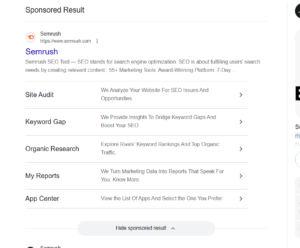 new sitelink design for ads on desktop