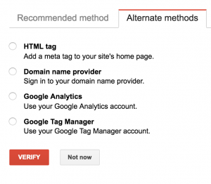 alternate methods of uploading to Search Console