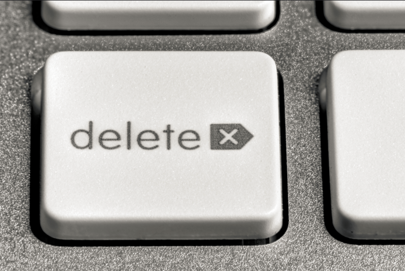 An image of a computer delete key.