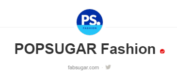Popsugar Fashion is among the websites that got verified 