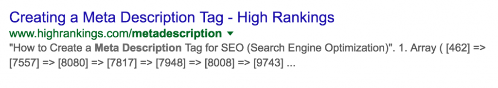 meta description bad Google Search