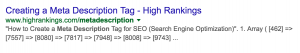 meta description bad Google Search