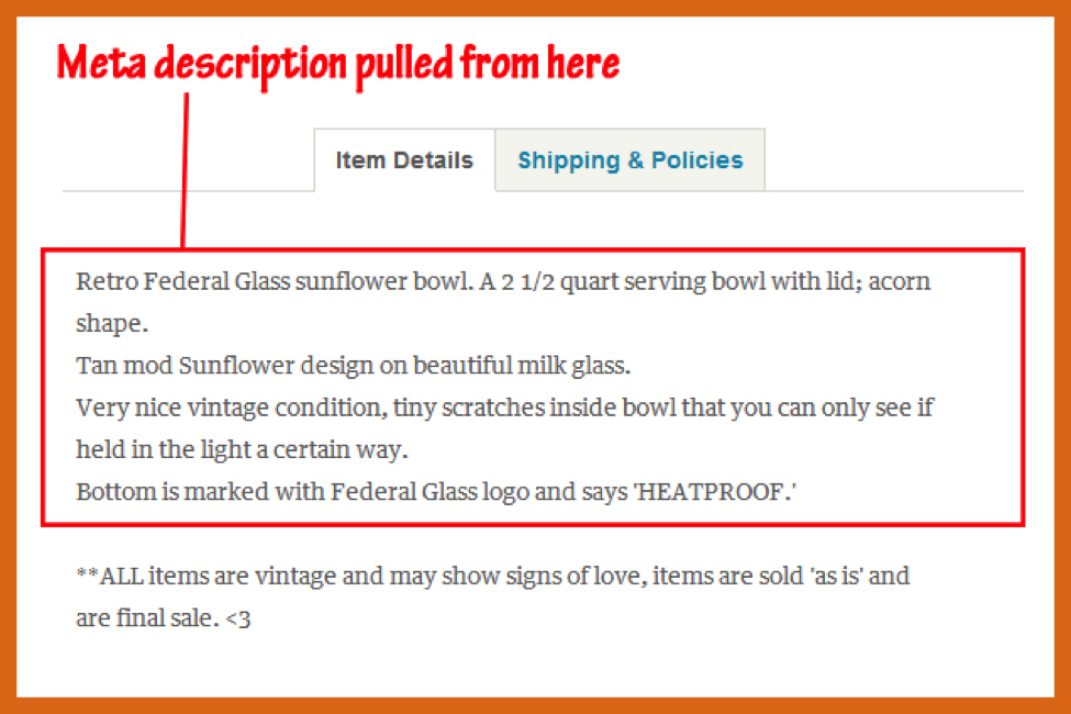 etsy meta description