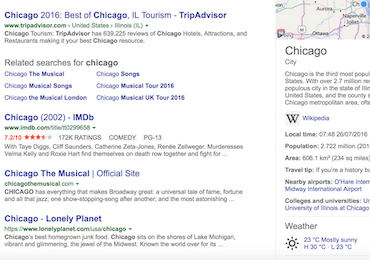 chicago bing search
