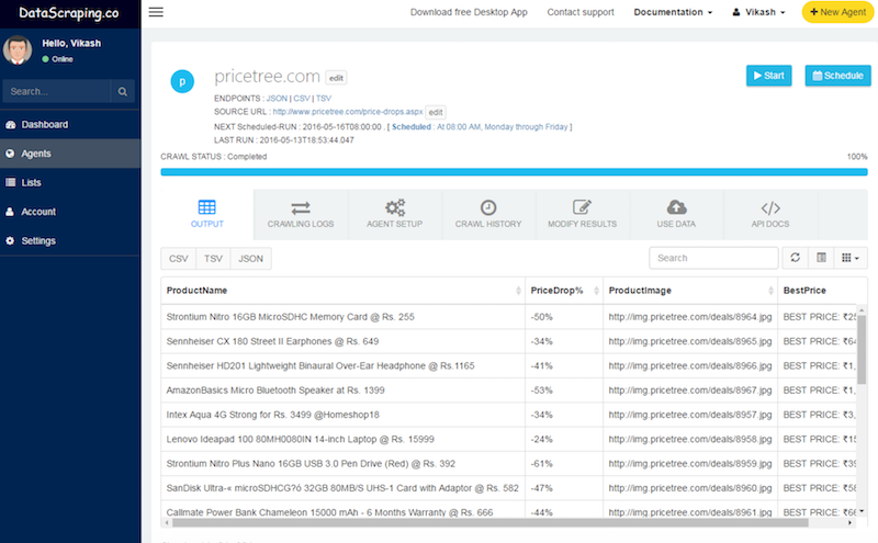 data scraping