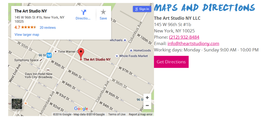 Embed a Google Map on your website