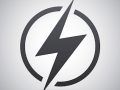 Lightning icon, vector