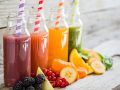 Selection of colorful smoothies