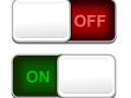 Vector graphic of on/off sliders.