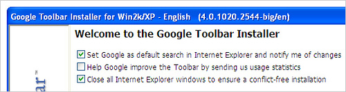 Google Toolbar Asking For Default Permission