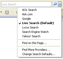 Drop-Down Menu In IE7 Search Box