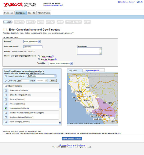 Geotargeting Feature In Yahoo's Panama System