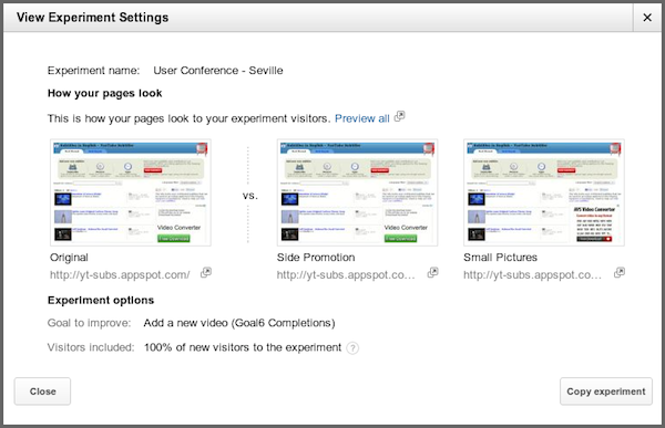 google-analytics-view-experiment-settings