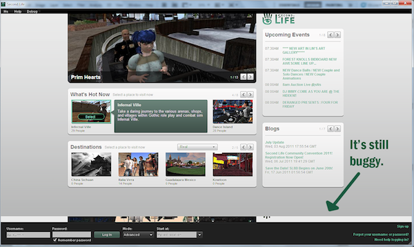 New Splash Screen in Second Life