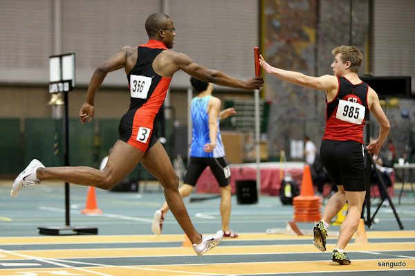 Race Relay Baton Exchange