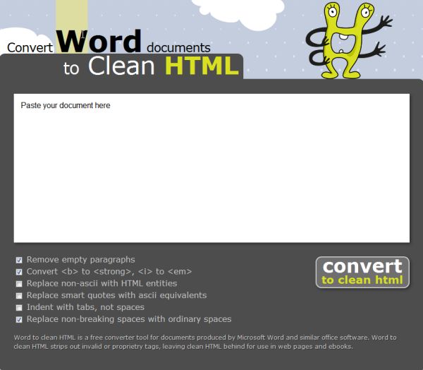 Convert Word Documents to Clean HTML