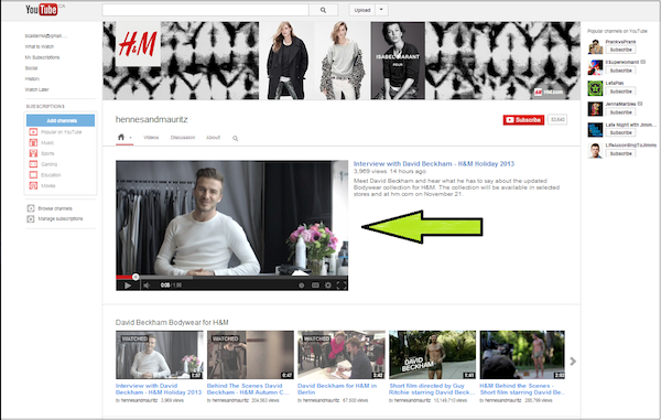 H&M YouTube Channel Trailer