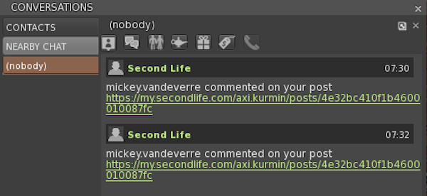 Second Life Notifications Second Life Notifications