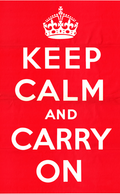 Digital scan of original KEEP CALM AND CARRY ON poster owned by wartimeposters.co.uk