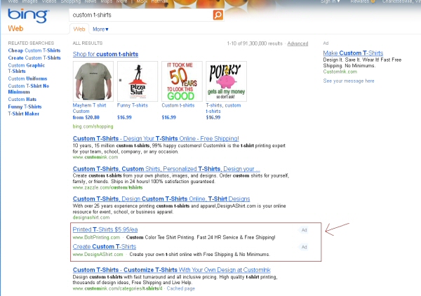 Bing PPC Ads in Organic Search Results Test Bing PPC Ads in Organic Search Results Test
