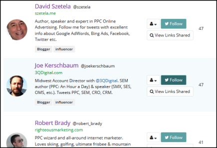 BuzzSumo PPC Influencers BuzzSumo PPC Influencers