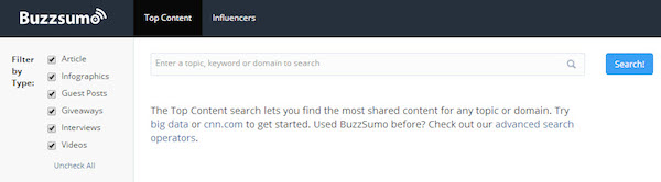 BuzzSumo Search BuzzSumo Search